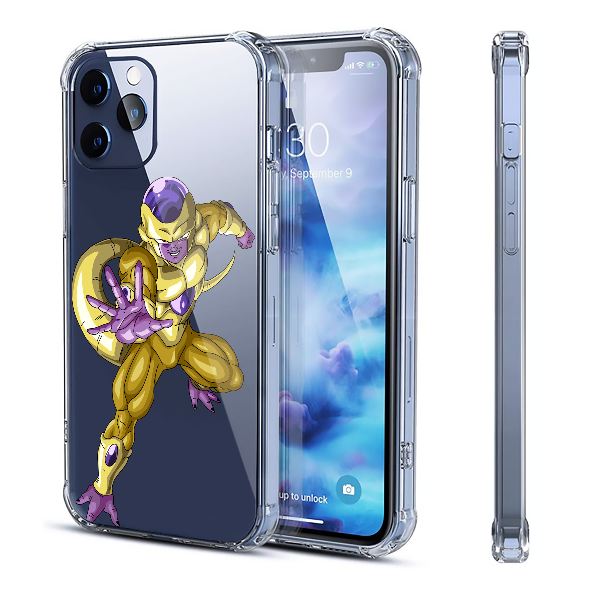 （画像用） ドラゴンボール フリーザ DRAGON BALL Frieza 【iPhone 12シリーズ対応】透明スマホケース（クリアソフトケース）